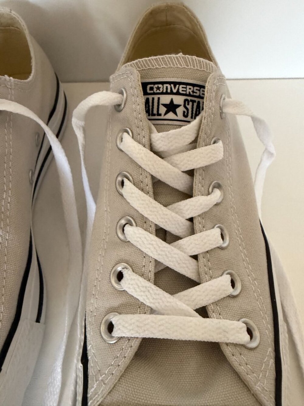 Converse All Star Low Top Sneakers in Pale Putty - Women's Sz 9/Men's Sz 7 - Picture 4 of 7